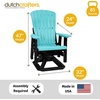 image:imageDutchCrafters Comfy Swivel Glider  Amish Made HDPE Outdoor Patio Swivel Glider Chair Weather Resistant Poly Outdoor Seating for Patio Deck amp Backyard Cedar amp BlackLight Gray  Black