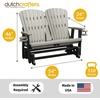image:imageDutchCrafters Fan Back 4ft Glider  Amish Made HDPE Outdoor Glider Bench Patio Glider Weather Resistant Porch Glider with Fan Back Design Durable Poly Lumber Furniture Light Gray amp BlackWeatherwood  Black
