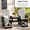 image:imageDutchCrafters Fan Back Balcony Glider and Table Combo  Amish Made HDPE Fan Back Conversation Glider Furniture Weather Resistant Porch Seating for Deck Patio amp Backyard Weatherwood amp Tudor BrownWeatherwood  Black