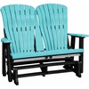 image:imageDutchCrafters Comfy 4ft Glider  Amish Made HDPE Outdoor Glider Bench Weather Resistant Patio amp Porch Glider Seating Furniture for Garden Deck amp Backyard Light Gray amp BlackAruba Blue  Black