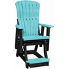 image:imageDutchCrafters Comfy Balcony Glider Chair  Amish Made HDPE Outdoor Glider Chair Porch Glider Seating Weather Resistant Patio Glider Furniture for Balcony Deck amp Front Porch Cedar amp BlackAruba Blue  Black