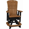 image:imageDutchCrafters Comfy Balcony Swivel Glider  Amish Made HDPE Outdoor Swivel Glider Chair Porch Swivel Glider Seating Patio Swivel Rocker Glider for Balcony Patio amp Deck Weatherwood amp Tudor BrownCedar  Black