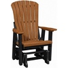 image:imageDutchCrafters Comfy Glider  Amish Made HDPE Outdoor Porch Glider Weather Resistant Poly Lumber Glider Chair Outdoor Furniture for Patio Deck amp Garden Aruba Blue amp BlackCedar  Black