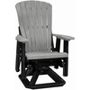 image:imageDutchCrafters Comfy Swivel Glider  Amish Made HDPE Outdoor Patio Swivel Glider Chair Weather Resistant Poly Outdoor Seating for Patio Deck amp Backyard Cedar amp BlackLight Gray  Black