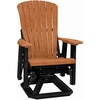 image:imageDutchCrafters Comfy Swivel Glider  Amish Made HDPE Outdoor Patio Swivel Glider Chair Weather Resistant Poly Outdoor Seating for Patio Deck amp Backyard Cedar amp BlackCedar  Black