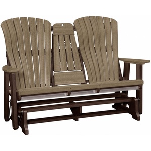 image:imageDutchCrafters Comfy 5ft Glider  Amish Made HDPE Outdoor Glider Bench Weather Resistant Patio amp Porch Seating Furniture for Outdoor Living Spaces Weatherwood amp BlackWeatherwood  Tudor Brown