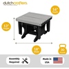 image:imageDutchCrafters Ottoman  Amish Made HDPE Outdoor Weather Resistant Patio Footrest Furniture for Porch Deck amp Backyard Relaxation Light Gray amp BlackWeatherwood  Tudor Brown