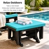 image:imageDutchCrafters Ottoman  Amish Made HDPE Outdoor Weather Resistant Patio Footrest Furniture for Porch Deck amp Backyard Relaxation Light Gray amp BlackWeatherwood  Black
