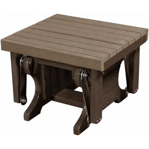 image:imageDutchCrafters Ottoman  Amish Made HDPE Outdoor Weather Resistant Patio Footrest Furniture for Porch Deck amp Backyard Relaxation Light Gray amp BlackWeatherwood  Tudor Brown